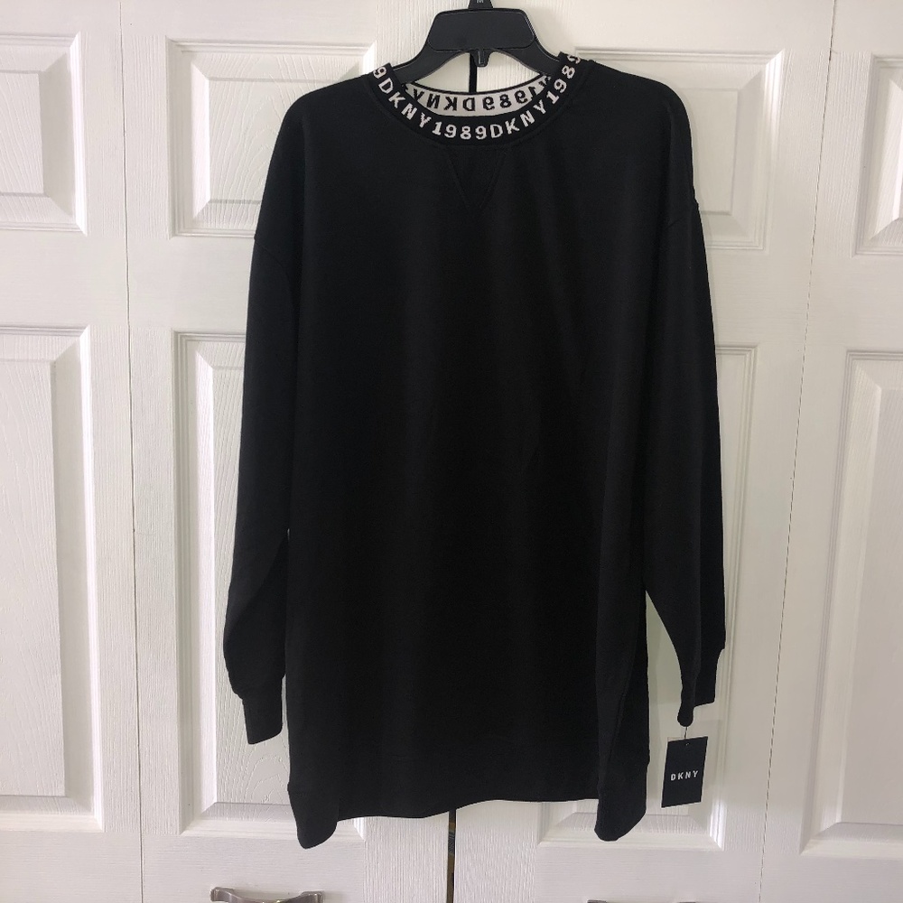 DKNY 1989 Logo Sleepshirt Sweatshirt Black